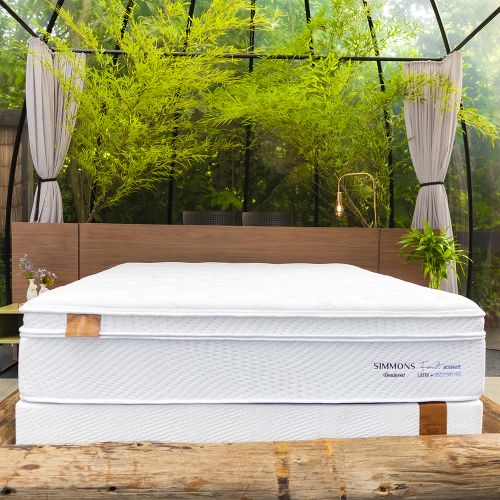 Cama Box + Colchão Simmons Bamboo Forest Moderate