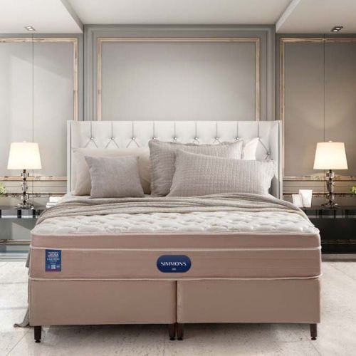 Cama Box + Colchão Simmons California