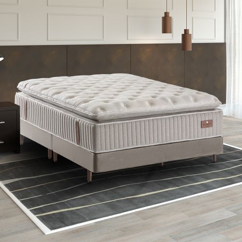 Cama Box + Colchão Simmons Heritage