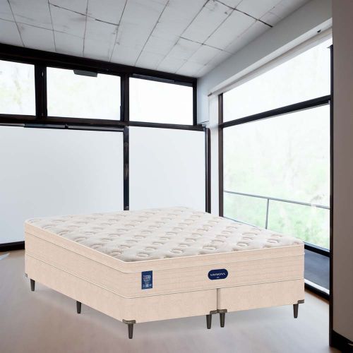Cama Box + Colchão Simmons Majesty