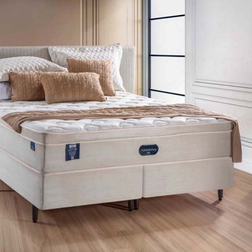 Cama Box + Colchão Simmons Marbella