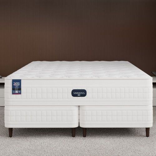 Cama Box + Colchão Simmons Riverside Firm