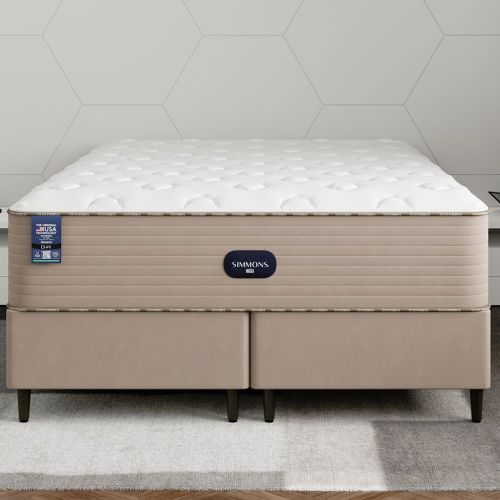 Cama Box + Colchão Simmons Riverside Plush