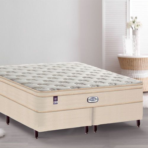 Cama Box + Colchão Simmons Saint Louis Plush