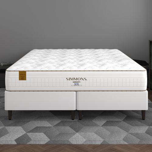 Cama Box + Colchão Simmons Serenity