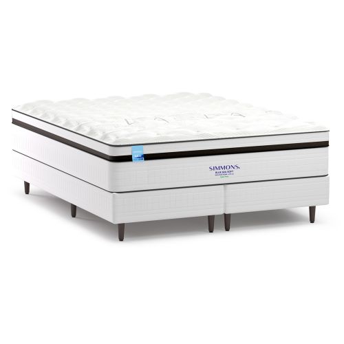 Cama Box + Colchão Simmons Blue Sea