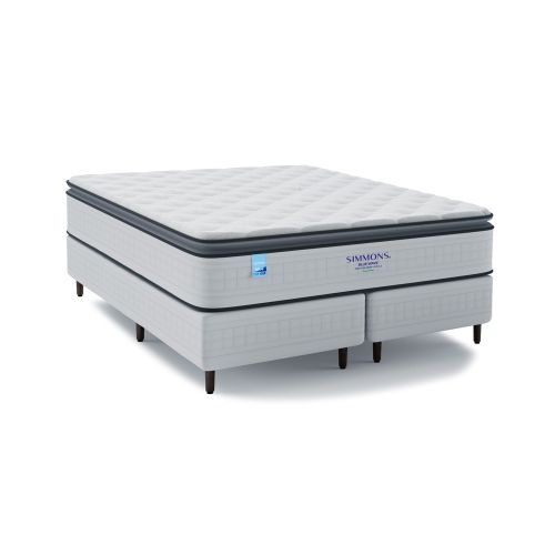 Cama Box + Colchão Simmons Blue Wave
