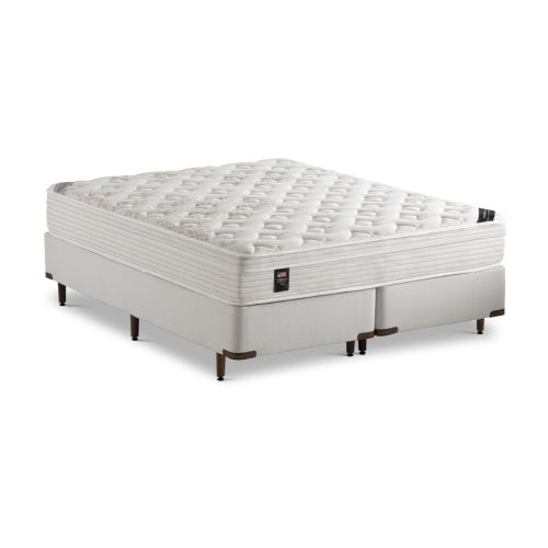 Cama box + colchão Simmons New Geocities 33cm Moderate